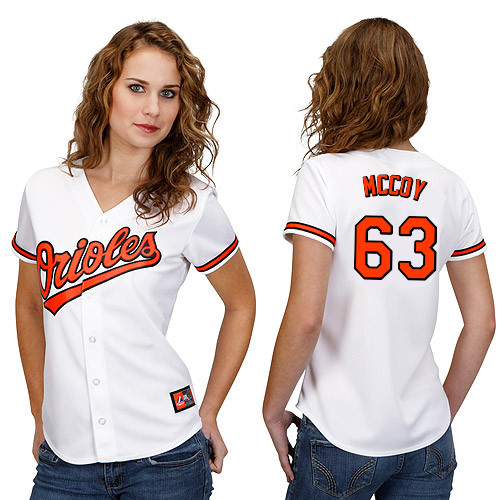 Patrick McCoy #63 mlb Jersey-Baltimore Orioles Women's Authentic Home White Cool Base Baseball Jersey